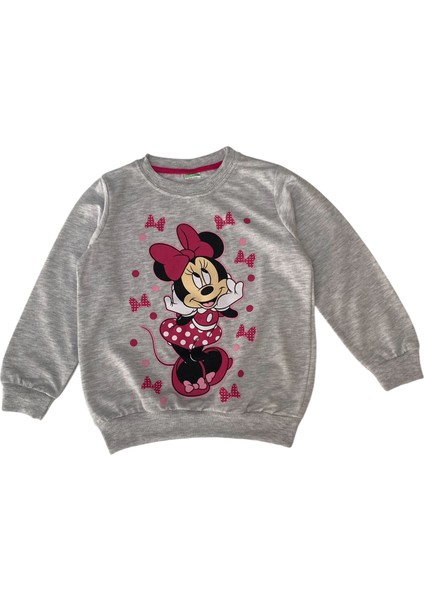 Kız Çocuk Pamuklu Gri Mickey Mouse Figürlü Eşofman Takımı fiyatları