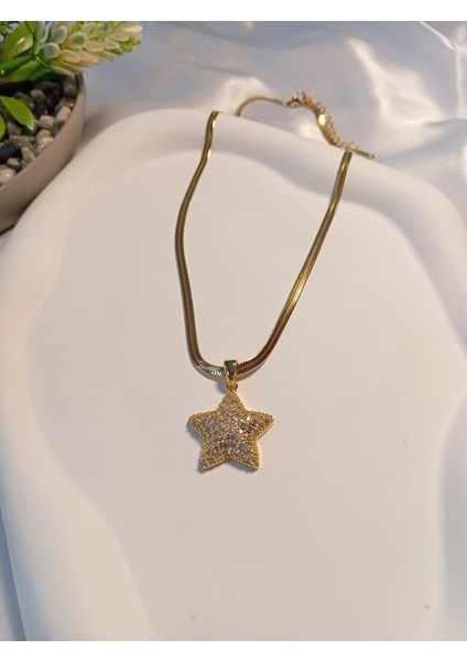 Italyan Zincirli Yıldız Figürlü Çelik Kolye modelleri