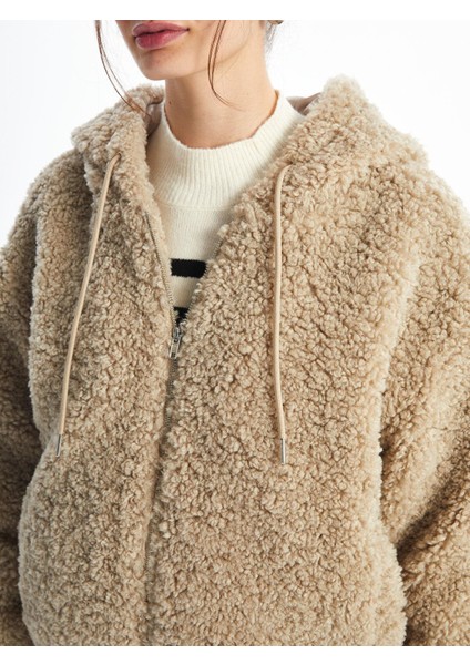 Xsıde Kapüşonlu Kadın Teddy Mont modelleri