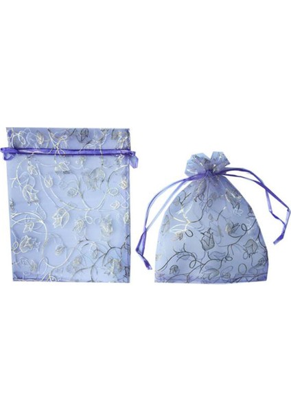 Kına Çerez Kesesi Lale Desenli 17 x 23 cm (50 Adet) Lila