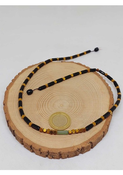 Aventurin Taşı & Oniks Taşı Tasarım Kolye (54418) fırsatları