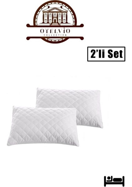 2'li Set Yastık Koruyucu, Tela Kapitoneli Yastık Alezi, 50 x 70 cm