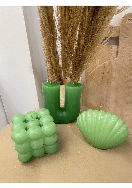 3'lü Bubble, Istiridye, Sütun, Dekoratif Mum Seti modelleri