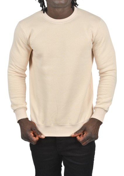 Sıfır Yaka Üç Iplik Kalın Unisex Pamuklu Basic Sweatshirt 2501560 fiyatları
