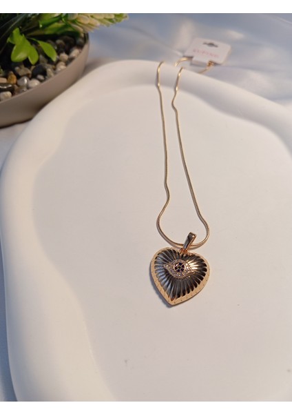 Xuping Jewelry Göz Detaylı Kalp Figürlü Kolye