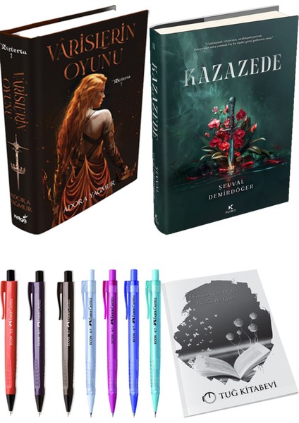 Kazazede 2 Ciltli ve Varislerin Oyunu Ciltli Adora Yağmur 2li Set + Hediyeli