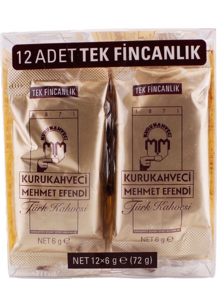 Türk Kahvesi 6 gr Bir Fincanlık 12'li