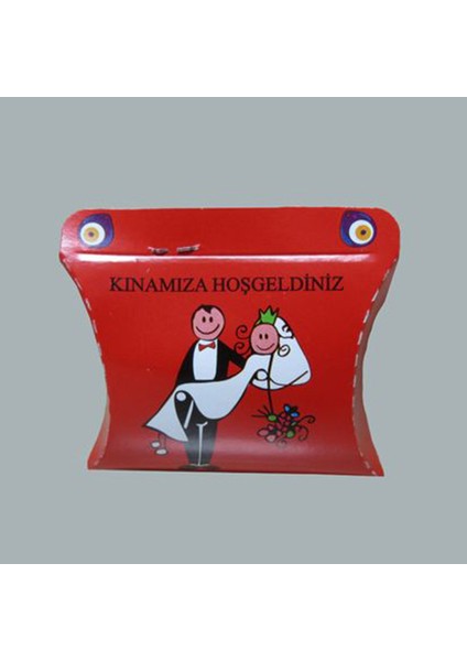 Karton Kutu Kına Gelin Damat Resim Kınamıza HOŞGELDINIZ(100 Adet)