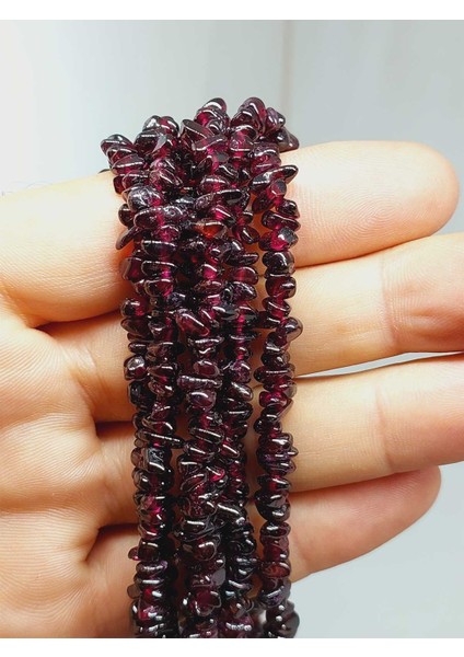 Lal (Garnet-Granat) Taşı Minik/pirinç Boy Şekilsiz Taşlar Dizi (54404)