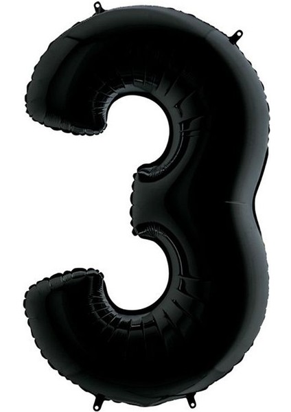 Rakam Grabo Siyah Folyo Balon 102 cm