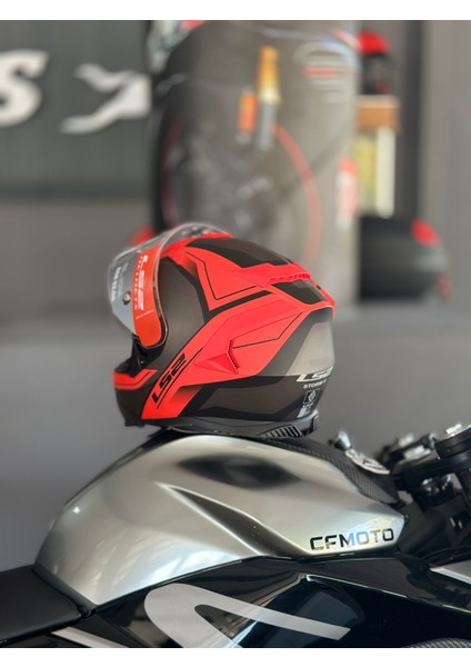 Storm 2 Faster Mat Kırmızı-Tıtanıum Motosiklet Kaskı ECR 22.06 Sertifikalı 2XL modelleri