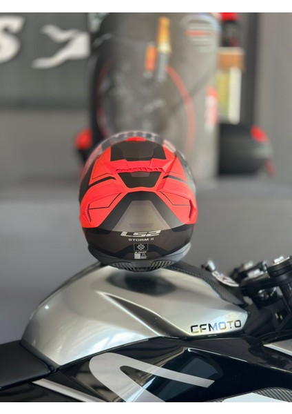 Storm 2 Faster Mat Kırmızı-Tıtanıum Motosiklet Kaskı ECR 22.06 Sertifikalı 2XL fırsatları