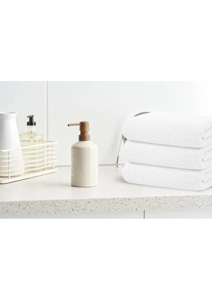 3'lü Set Beyaz Pamuk Otel Banyo Havlusu 70 x 140 cm , Otel Havlusu fiyatları