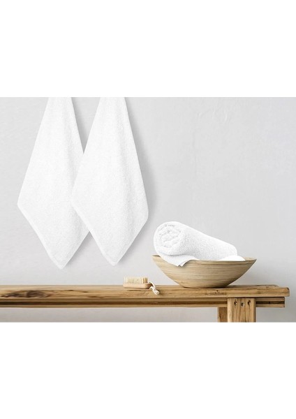 3'lü Set Beyaz Pamuk El Havlusu 50 x 90 cm , Otel Havlusu indirimleri