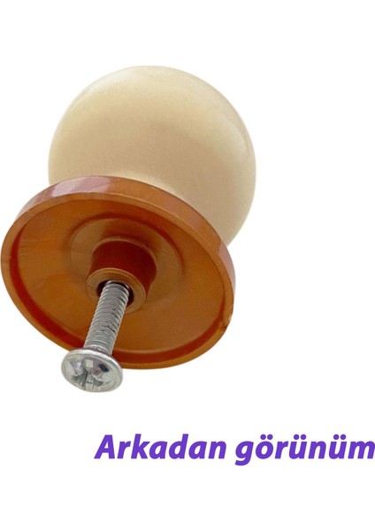 8 Adet Kamelya Kulp Krem Polimer Düğme Kulp Bakır Tablalı Mobilya Mutfak Dolabı Çekmece Kulbu