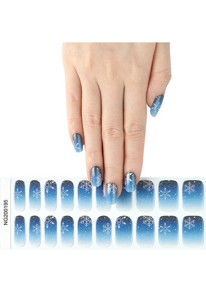 Winter Soul Konsept Nail Art Jel Tırnaklar, 20 Adet (2 Kullanım)