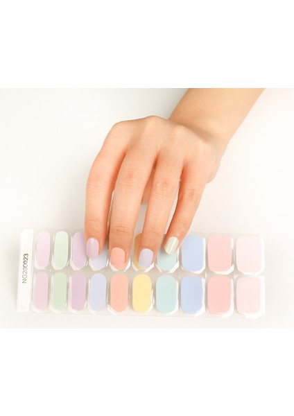 Pastel Colors Jel Tırnak, 20 Adet (2 Kullanım)