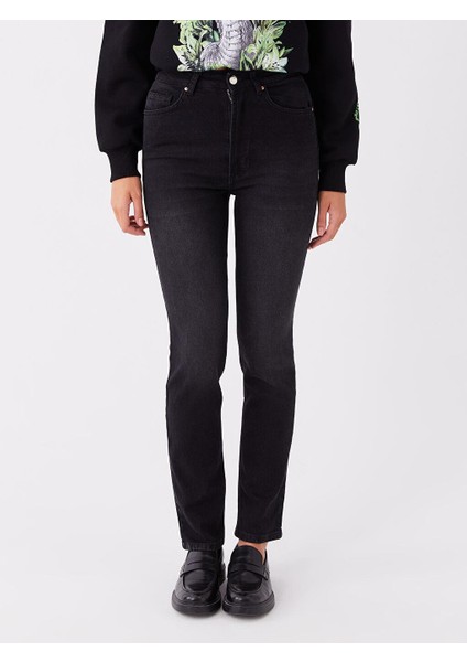 Yüksek Bel Straight Fit Kadın Jean Pantolon modelleri