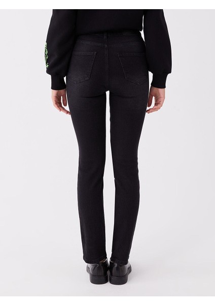Yüksek Bel Straight Fit Kadın Jean Pantolon fırsatları