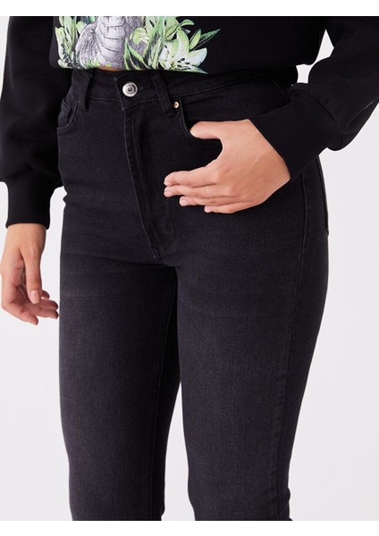 Yüksek Bel Straight Fit Kadın Jean Pantolon indirimleri