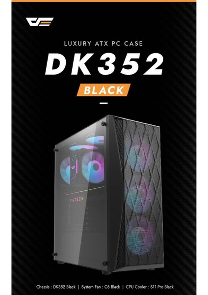 Dark Flash Dk 352 Siyah (Black) Bilgisayar Kasası