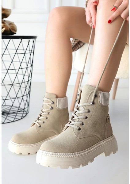 Jady Koyu Bej Nubuk Bağcıklı Bot modelleri