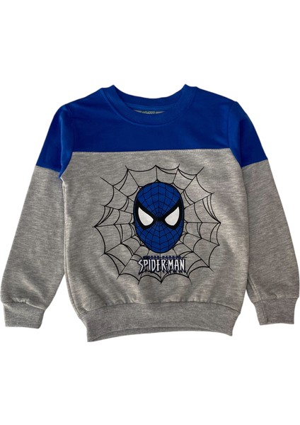 Erkek Çocuk Pamuklu Şardonlu Gri Spiderman Figürlü Eşofman Takımı fiyatları