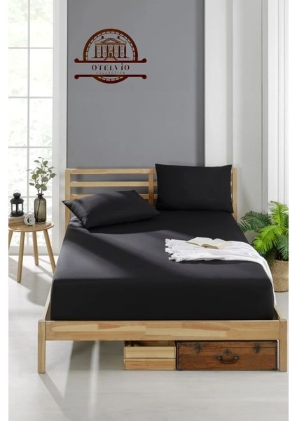 Pamuklu Ranforce Kumaş Lastikli Fitted Yastıklı Çarşaf Seti (Tüm Ebatlar)