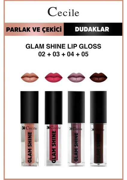 Glam Shine Göz Alıcı Parlak Dudakları Işıltılı Ruj Seti