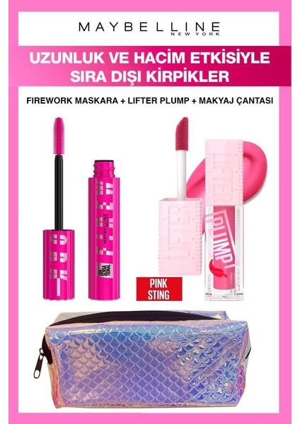 Firework Limitsiz Uzun Hacimli Kirpikler Lifter Plump Dolgun Dudaklar Makyaj Seti 003