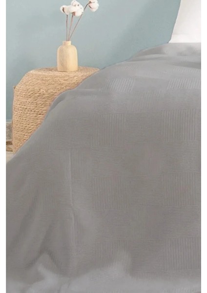 Çift Kişilik Dama Desenli Pike. Damalı Otel Pikesi 200 x 230