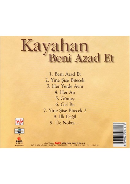 Kayahan – Beni Azad Et – CD