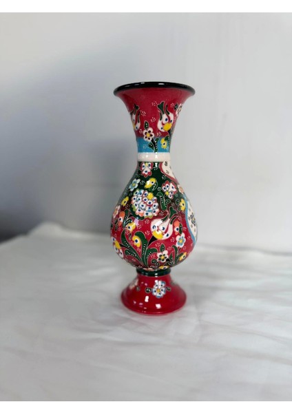 25 cm Kırmızı Çini Vazo