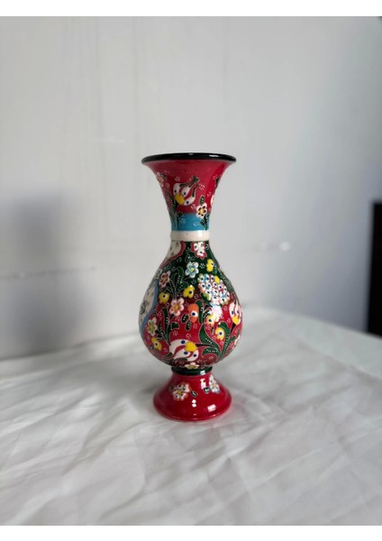25 cm Kırmızı Çini Vazo