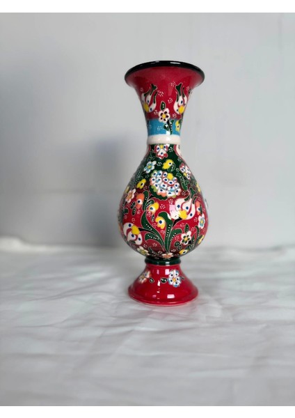 25 cm Kırmızı Çini Vazo