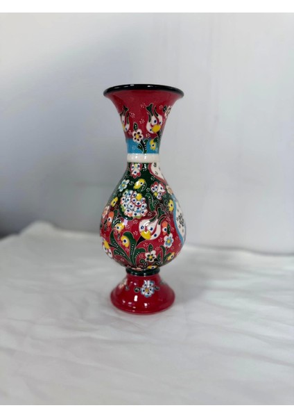 25 cm Kırmızı Çini Vazo