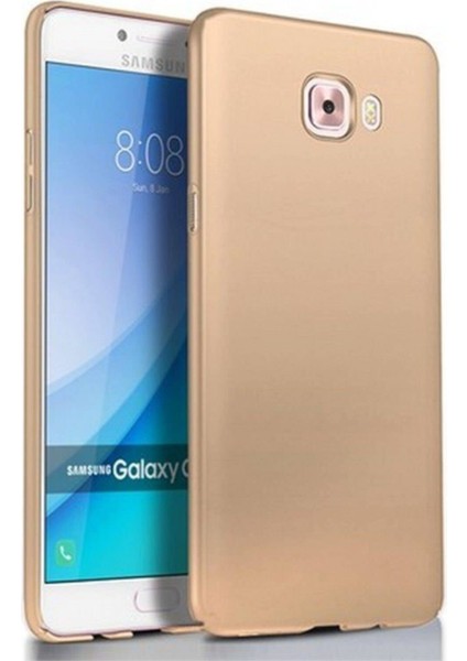 Samsung Galaxy C5 Premium Silikon Kılıf Gold