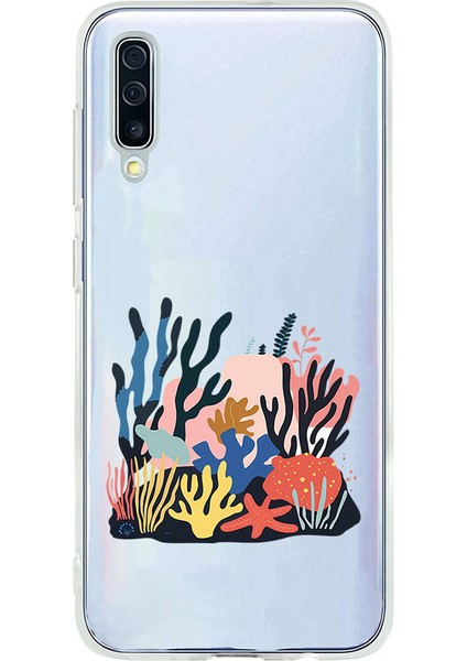 Samsung A70 Uyumlu Mercan Resifi Desenli Silikon Kılıf