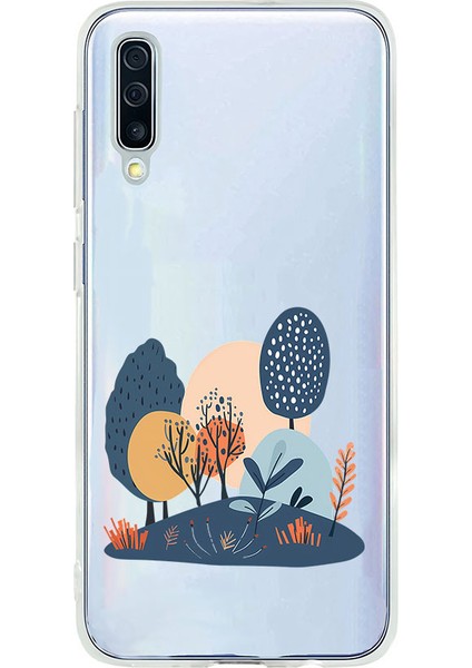 Samsung A50 Uyumlu Ağaçlı Doğa Desenli Silikon Kılıf