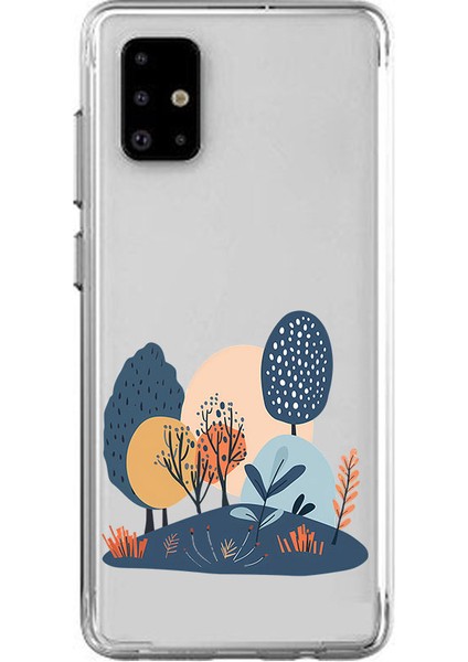 Samsung A51 Uyumlu Ağaçlı Doğa Desenli Silikon Kılıf