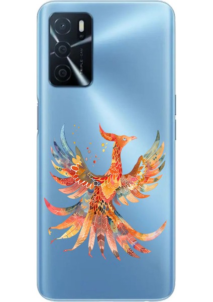 Oppo A16 Uyumlu Anka Kuşu Desenli Silikon Kılıf