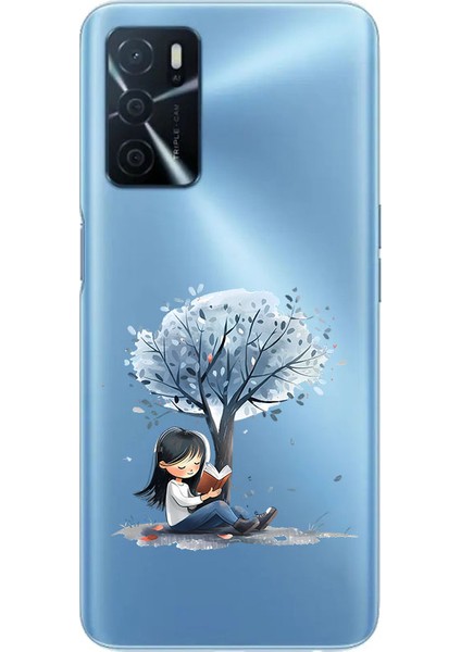 Oppo A55 Uyumlu Üzgün Kız Desenli Silikon Kılıf