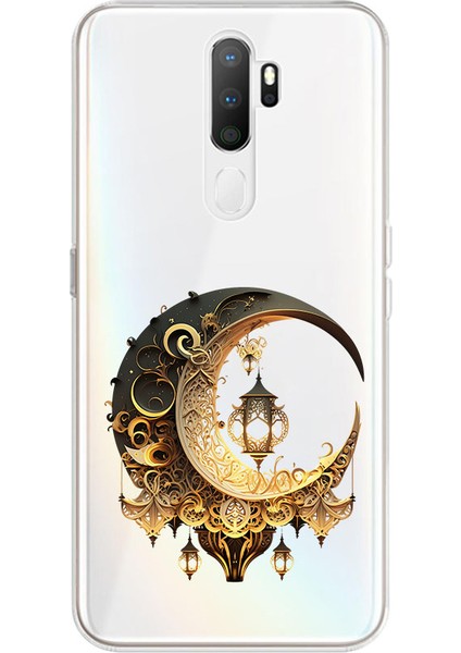Oppo A5 2020 Uyumlu Dekoratif Ay Desenli Silikon Kılıf