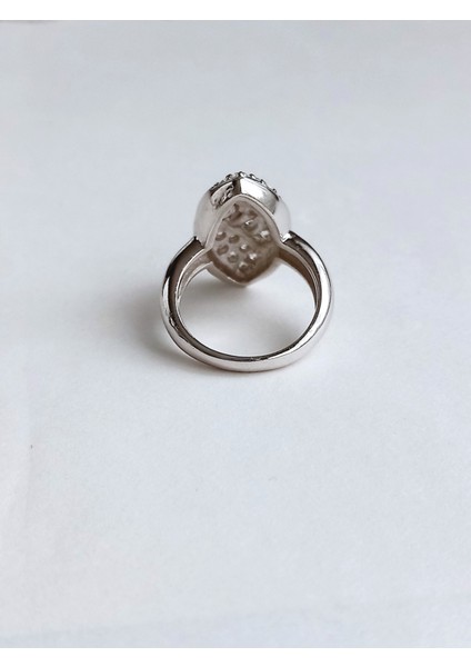 925 Ayar Gümüş Baget Tasarım Badem Kadın Yüzük No:12 Doğum Günü Hediye modelleri