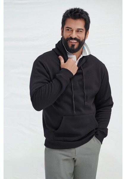 2'li Paket Standart Fit Normal Kesim Kapüşonlu Kanguru Cepli Sweatshirt