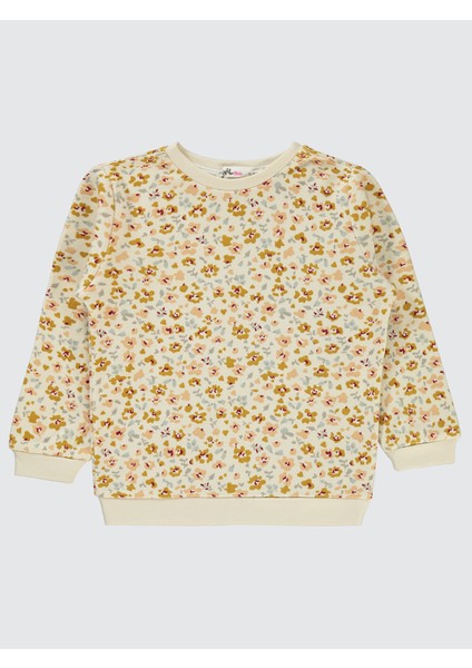 Kız Çocuk Sweatshirt 2-5 Yaş Tebeşir