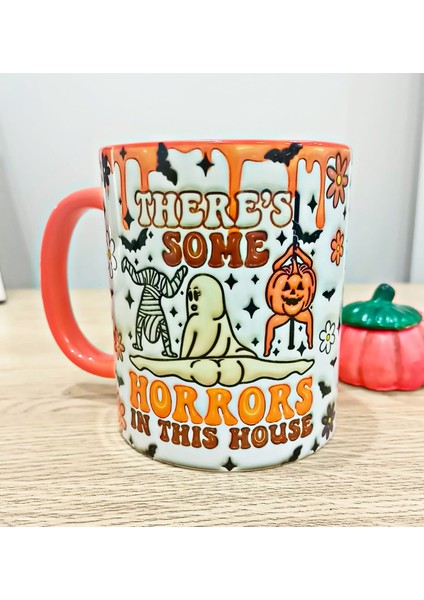 Hallowen Turuncu Porselen Kupa modelleri