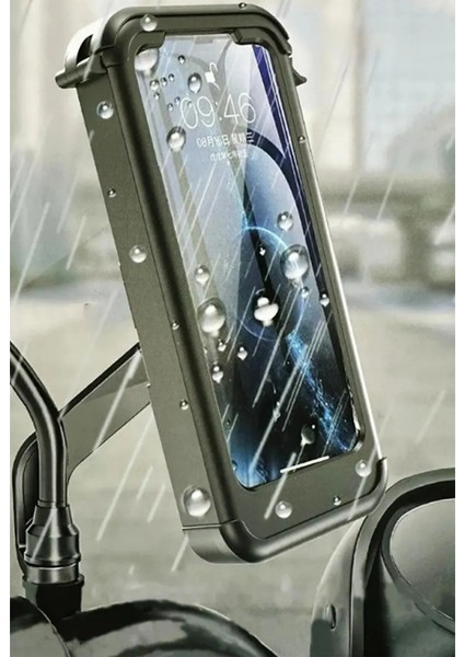 Motobir mth3 Kapalı Telefon Tutucu Ayna Bağlantılı