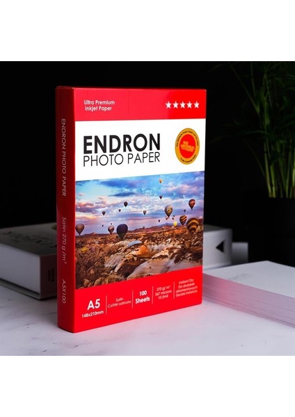 100 Adet 15X21CM Endron Photo Paper Satin  270GSM Fotoğraf Kağıdı