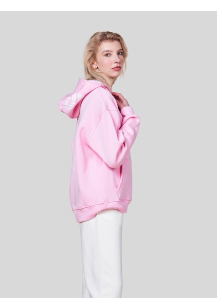 Oversize Pembe Magnet Hoodie Sahipler Için modelleri
